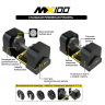 Гантель регулируемая MX Select MX100 EVO, рифленая стальная рукоять, вес 5.9-45.4 кг, 1 шт