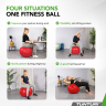 Фитбол Tunturi 55 см, красный, антивзрывной
