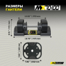 Гантель регулируемая MX Select MX70-100 EVO, рифленая стальная рукоять, вес 5.9-32.2 кг, 1 шт